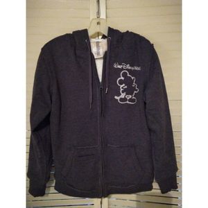 Disney Parks Mickey Mouse Hoodie Faux Fur Lined